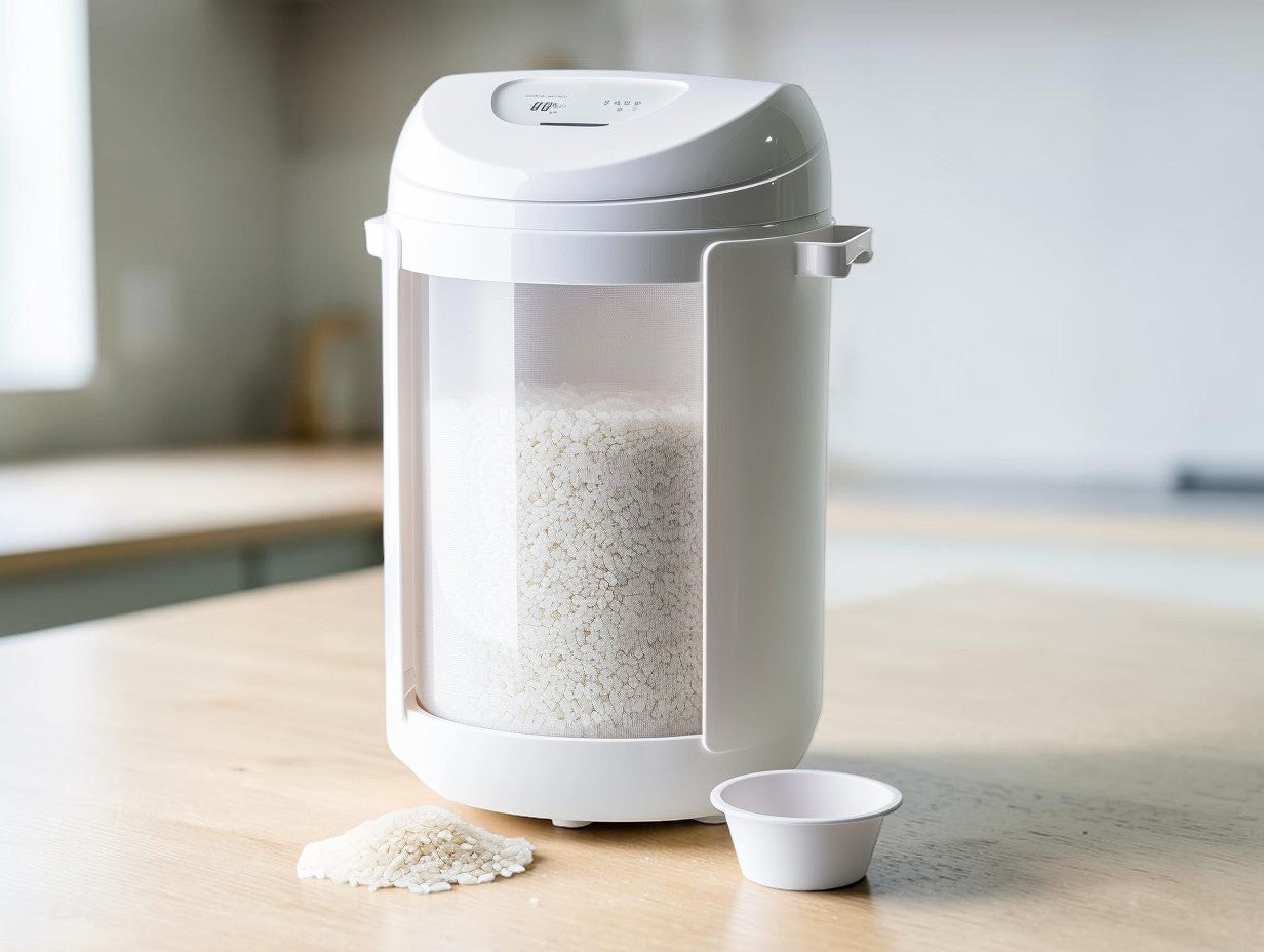 Modut™ Airtight Rice Dispenser - Large Capacity Food Storage Container with Measuring Cup