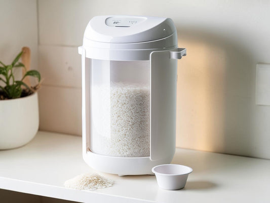 Modut™ Airtight Rice Dispenser - Large Capacity Food Storage Container with Measuring Cup