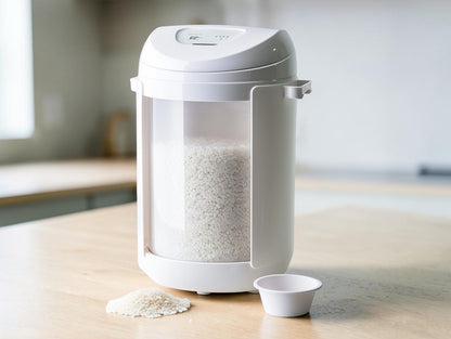 Modut™ Airtight Rice Dispenser - Large Capacity Food Storage Container with Measuring Cup